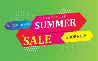 Sale banner template design  Super Sale end of season special offer banner. vector