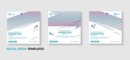 banner de marketing empresarial digital para plantilla de publicación en redes sociales vector