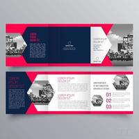 Tri-fold brochure template Minimalistic geometric design for corporate and business. Creative concept brochure vector template.