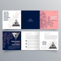 Tri-fold brochure template Minimalistic geometric design for corporate and business. Creative concept brochure vector template.