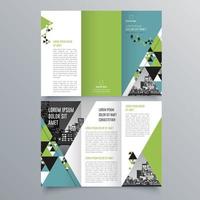 Tri-fold brochure template Minimalistic geometric design for corporate and business. Creative concept brochure vector template.