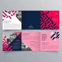 Tri-fold brochure template Minimalistic geometric design for corporate and business. Creative concept brochure vector template.