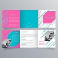 Tri-fold brochure template Minimalistic geometric design for corporate and business. Creative concept brochure vector template.