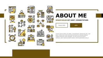 About Me Presentation Landing Header Vector