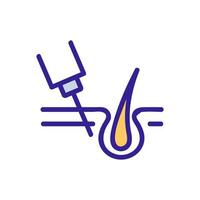 Hair transplant icon vector. Isolated contour symbol illustration vector