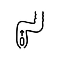 foreign body sensation in rectum icon vector outline illustration