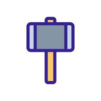 Hammer Icon Vector. Isolated contour symbol illustration vector