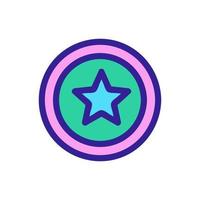 Super Hero Shield Icon Vector. Isolated contour symbol illustration vector
