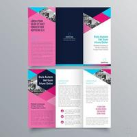 Tri-fold brochure template Minimalistic geometric design for corporate and business. Creative concept brochure vector template.