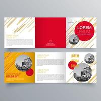 Tri-fold brochure template Minimalistic geometric design for corporate and business. Creative concept brochure vector template.