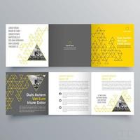 Tri-fold brochure template Minimalistic geometric design for corporate and business. Creative concept brochure vector template.