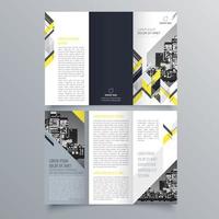 Tri-fold brochure template Minimalistic geometric design for corporate and business. Creative concept brochure vector template.