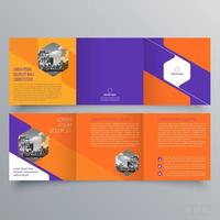 Tri-fold brochure template Minimalistic geometric design for corporate and business. Creative concept brochure vector template.