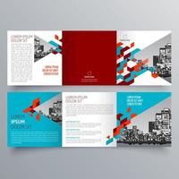 diseño geométrico minimalista de plantilla de folleto tríptico para empresas y negocios. plantilla de vector de folleto de concepto creativo.