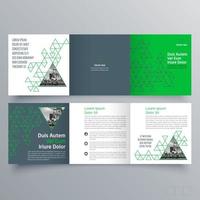 Tri-fold brochure template Minimalistic geometric design for corporate and business. Creative concept brochure vector template.