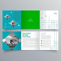 Tri-fold brochure template Minimalistic geometric design for corporate and business. Creative concept brochure vector template.