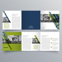 Tri-fold brochure template Minimalistic geometric design for corporate and business. Creative concept brochure vector template.