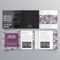 Tri-fold brochure template Minimalistic geometric design for corporate and business. Creative concept brochure vector template.