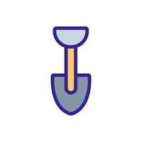 Shovel icon vector. Isolated contour symbol illustration vector