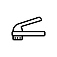 manual mechanical garlic press icon vector outline illustration