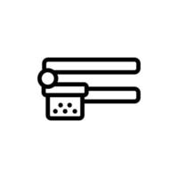 mechanical press with fastening icon vector outline illustration