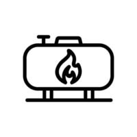 propane gas icon vector. Isolated contour symbol illustration vector