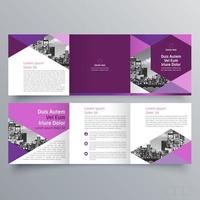 Tri-fold brochure template Minimalistic geometric design for corporate and business. Creative concept brochure vector template.