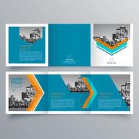 Tri-fold brochure template Minimalistic geometric design for corporate and business. Creative concept brochure vector template.