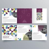 Tri-fold brochure template Minimalistic geometric design for corporate and business. Creative concept brochure vector template.