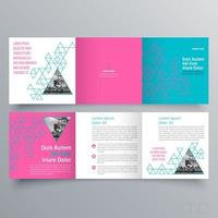 Tri-fold brochure template Minimalistic geometric design for corporate and business. Creative concept brochure vector template.