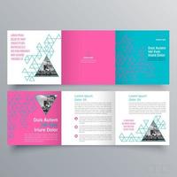 Tri-fold brochure template Minimalistic geometric design for corporate and business. Creative concept brochure vector template.