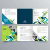 Tri-fold brochure template Minimalistic geometric design for corporate and business. Creative concept brochure vector template.