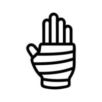 hand bandage icon vector. Isolated contour symbol illustration vector