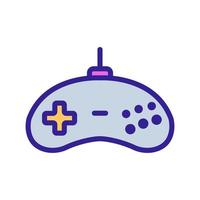 Game joystick icon vector. Isolated contour symbol illustration vector