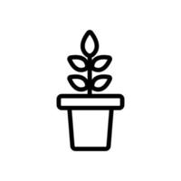 planta en el vector de icono de jardín. ilustración de símbolo de contorno aislado