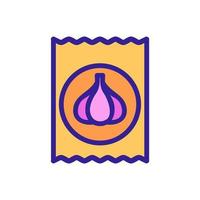 garlic icon vector. Isolated contour symbol illustration vector