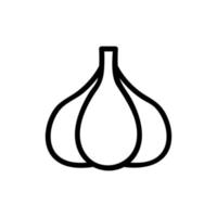 garlic icon vector. Isolated contour symbol illustration vector