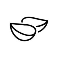 garlic icon vector. Isolated contour symbol illustration vector
