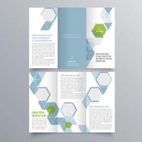 Tri-fold brochure template Minimalistic geometric design for corporate and business. Creative concept brochure vector template.