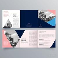 Tri-fold brochure template Minimalistic geometric design for corporate and business. Creative concept brochure vector template.