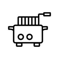 deep fryer side view icon vector outline illustration