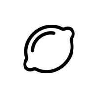 lemon icon vector. Isolated contour symbol illustration vector
