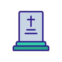 tombstone icon vector. Isolated contour symbol illustration vector