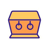 coffin icon vector. Isolated contour symbol illustration vector