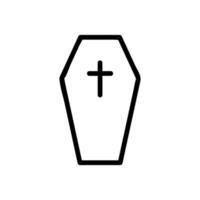 tombstone icon vector. Isolated contour symbol illustration vector