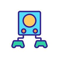 Game console icon vector. Isolated contour symbol illustration vector