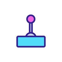 Game joystick icon vector. Isolated contour symbol illustration vector