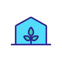 Greenhouse icon vector. Isolated contour symbol illustration vector