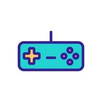 Game joystick icon vector. Isolated contour symbol illustration vector