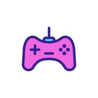 Game joystick icon vector. Isolated contour symbol illustration vector